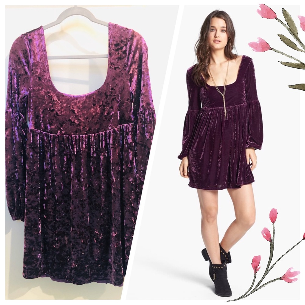 FREE PEOPLE “Oh So Easy” Velvet Dress NWOT